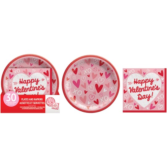 Valentines Day Tableware Combo Pack, 60ct.
